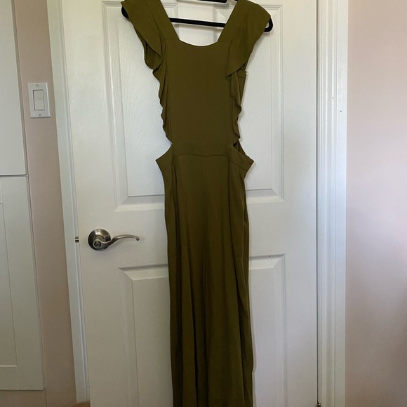 Zara olive culotte overall jumpsuit - Picture 8 of 14